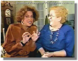 Sheela Allen-Stephens, left, and Betsy Hoffman (Broadcast Pioneers of Philadelphia Archives)
